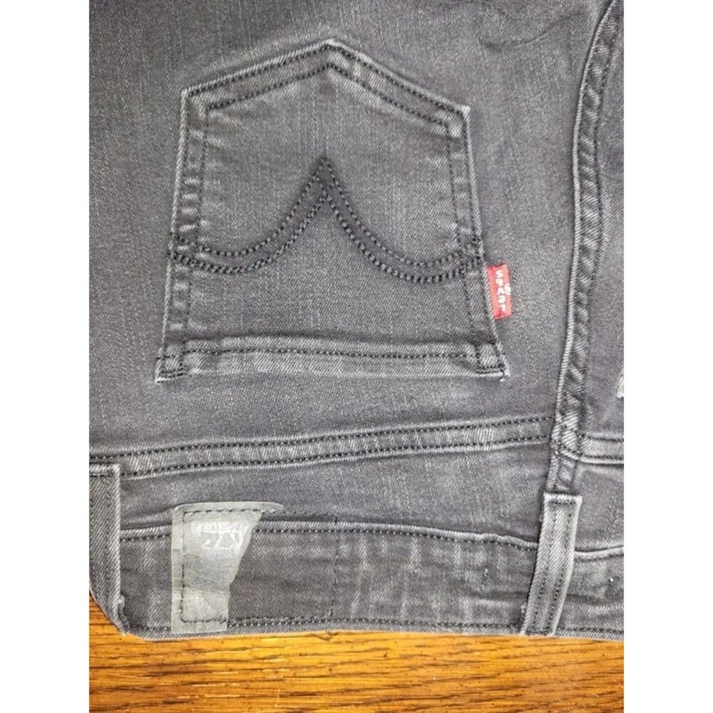 Levis Strauss 535 Jeans Women's Black Leggings Super Skinny Stretch Denim SZ 26 - Picture 4 of 5